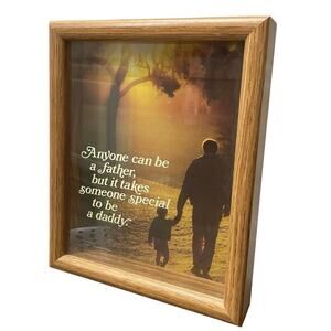 1990 WOODEN FRAME FATHERS DAY MESSAGE GIFT DADDYS DAY PRESENT LOVELY 90’s